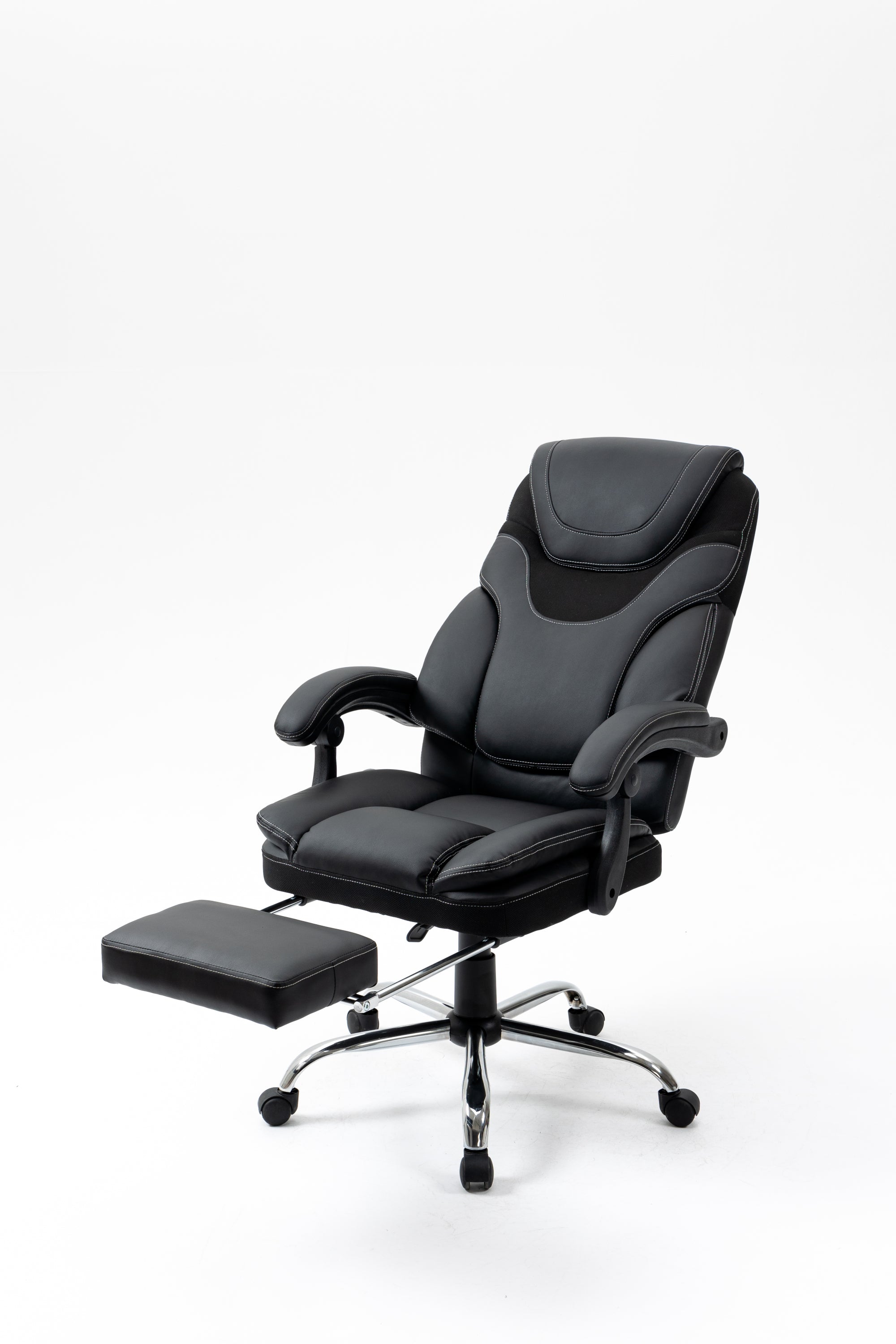 Ergonomic Massage Reclining Office Chair with Footrest, 300 lbs