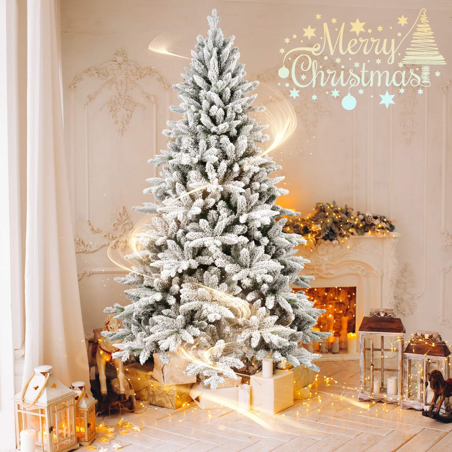 5FT PE&PVC Flocked Artificial Christmas Tree