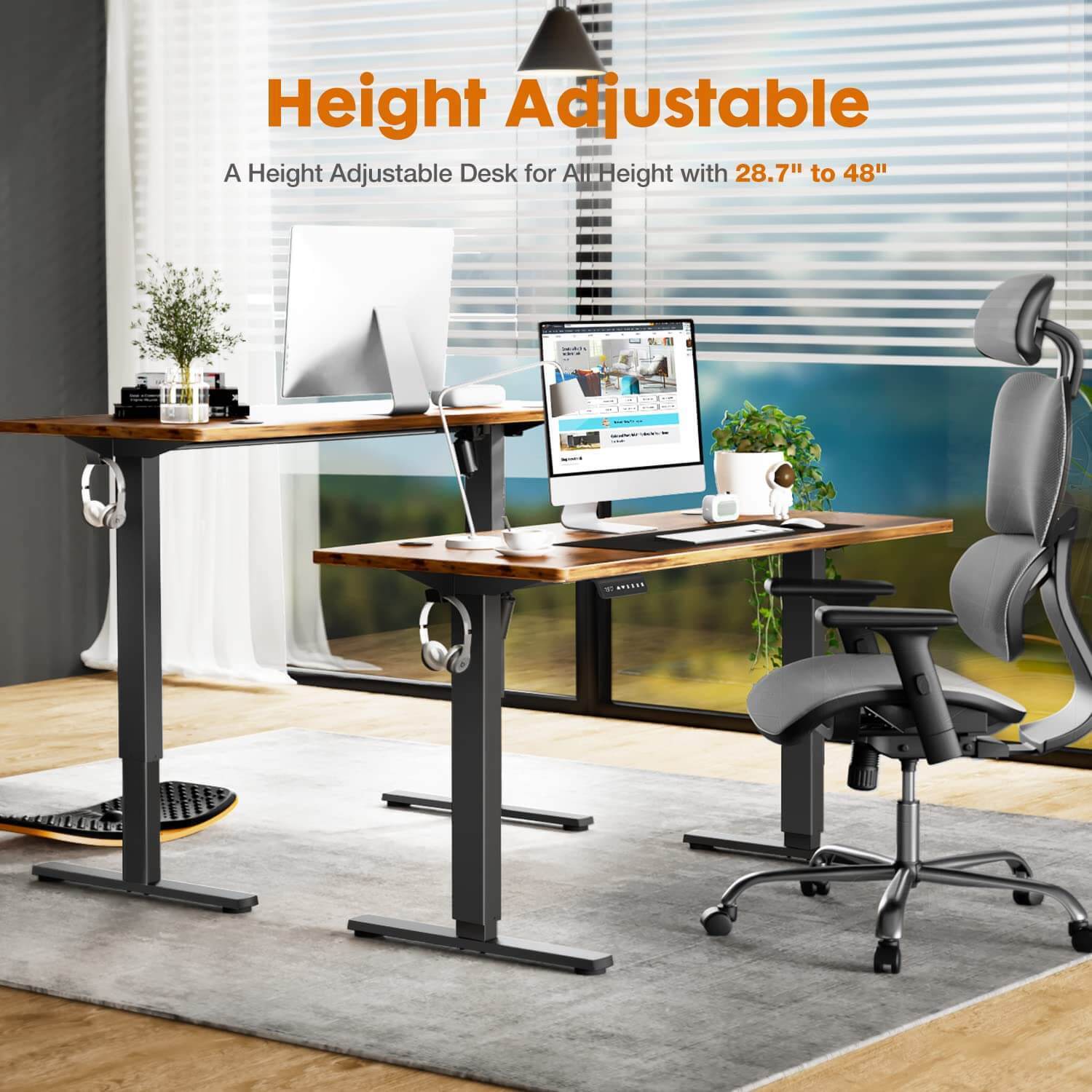 40'' x 24" Ergonomic Electric Height Adjustable Standing Desk