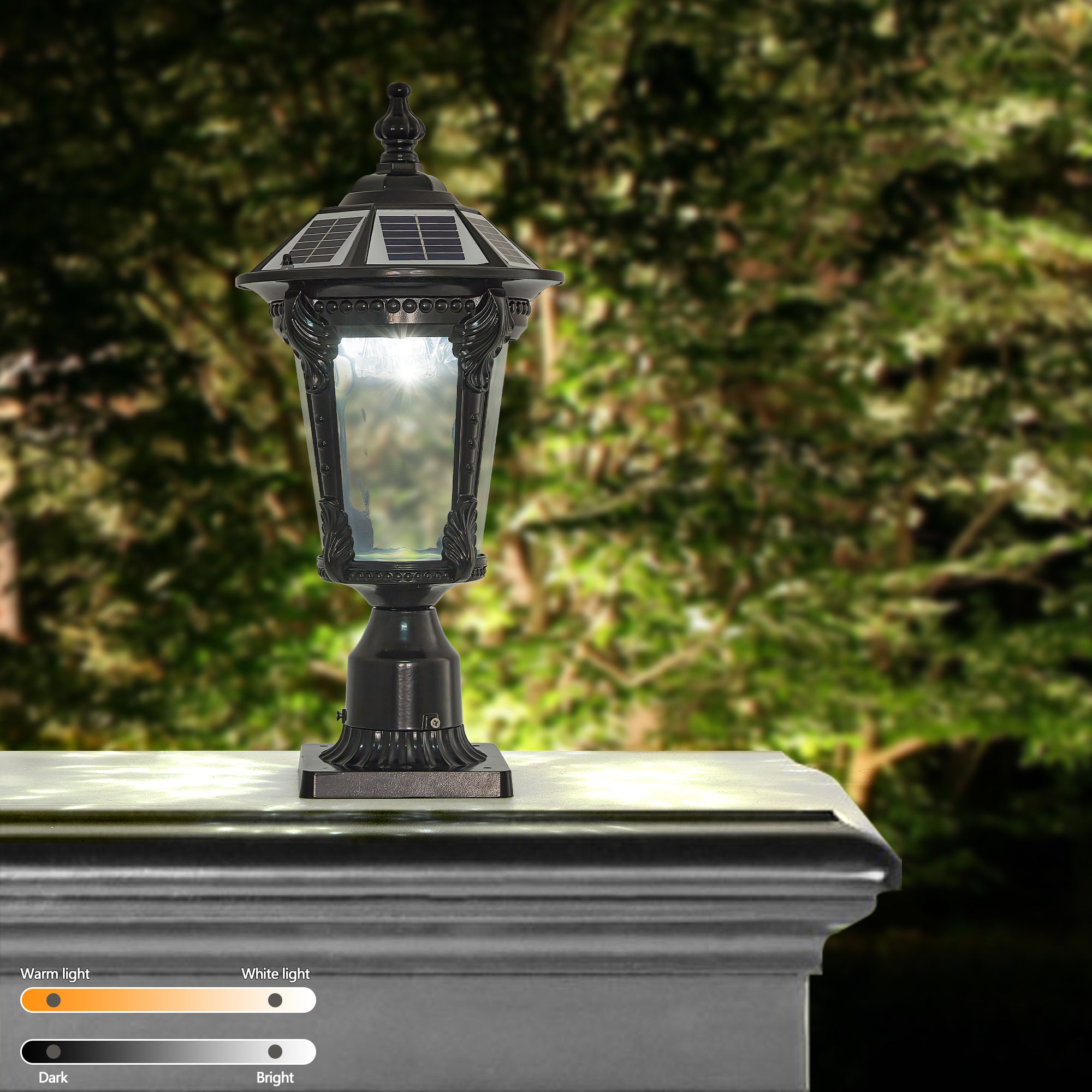 6V/2.4W Aluminium Retro Sensor Solar Lights With Dimmable LED