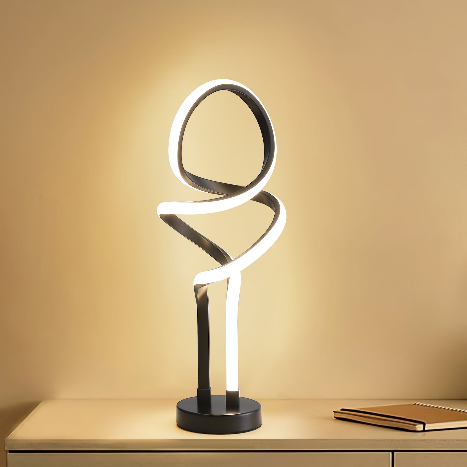 3 Color Unique Bedside Dimmable LED Table Lamp