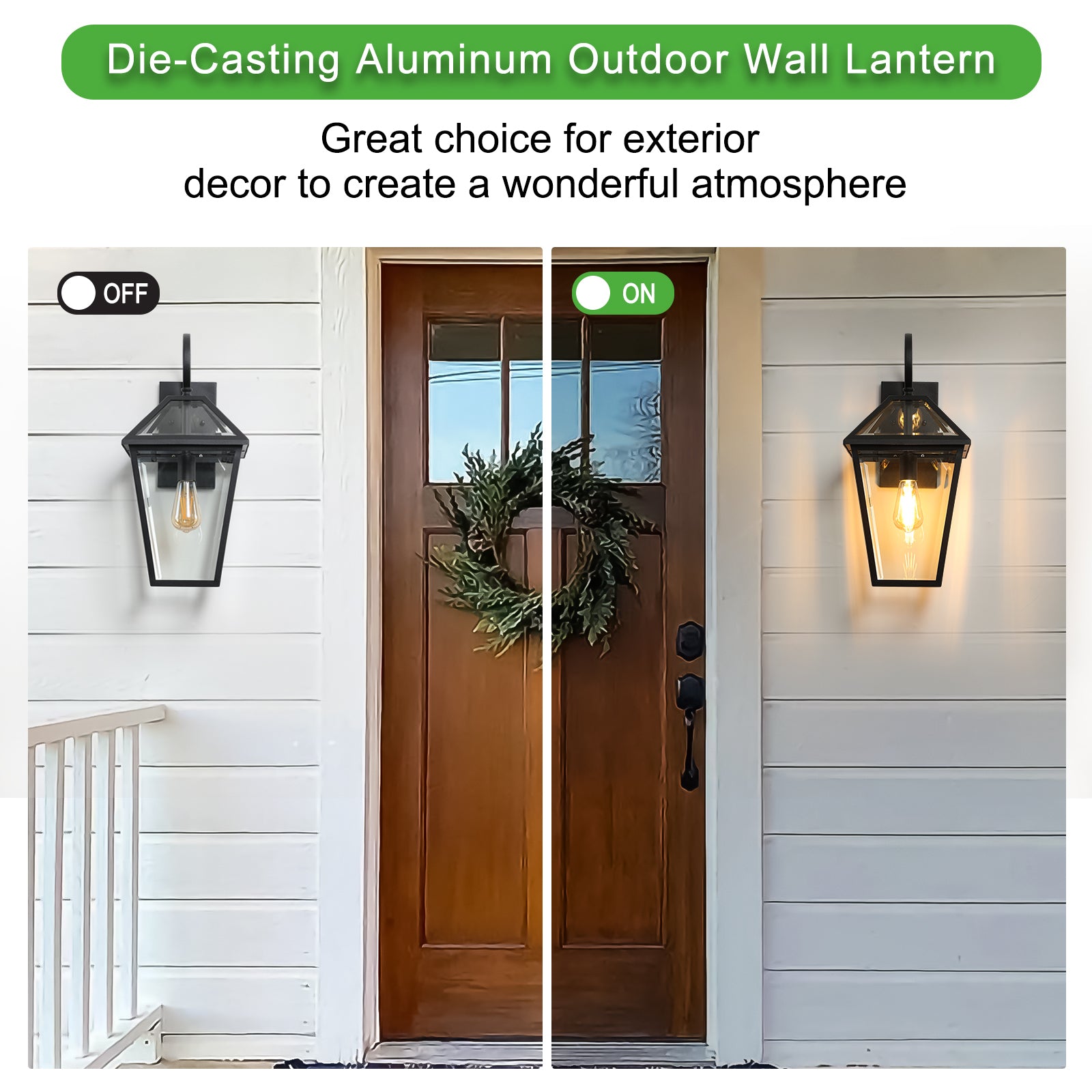 Modern Outdoor Waterproof Wall Lamp Supports multiple types of light bulbs