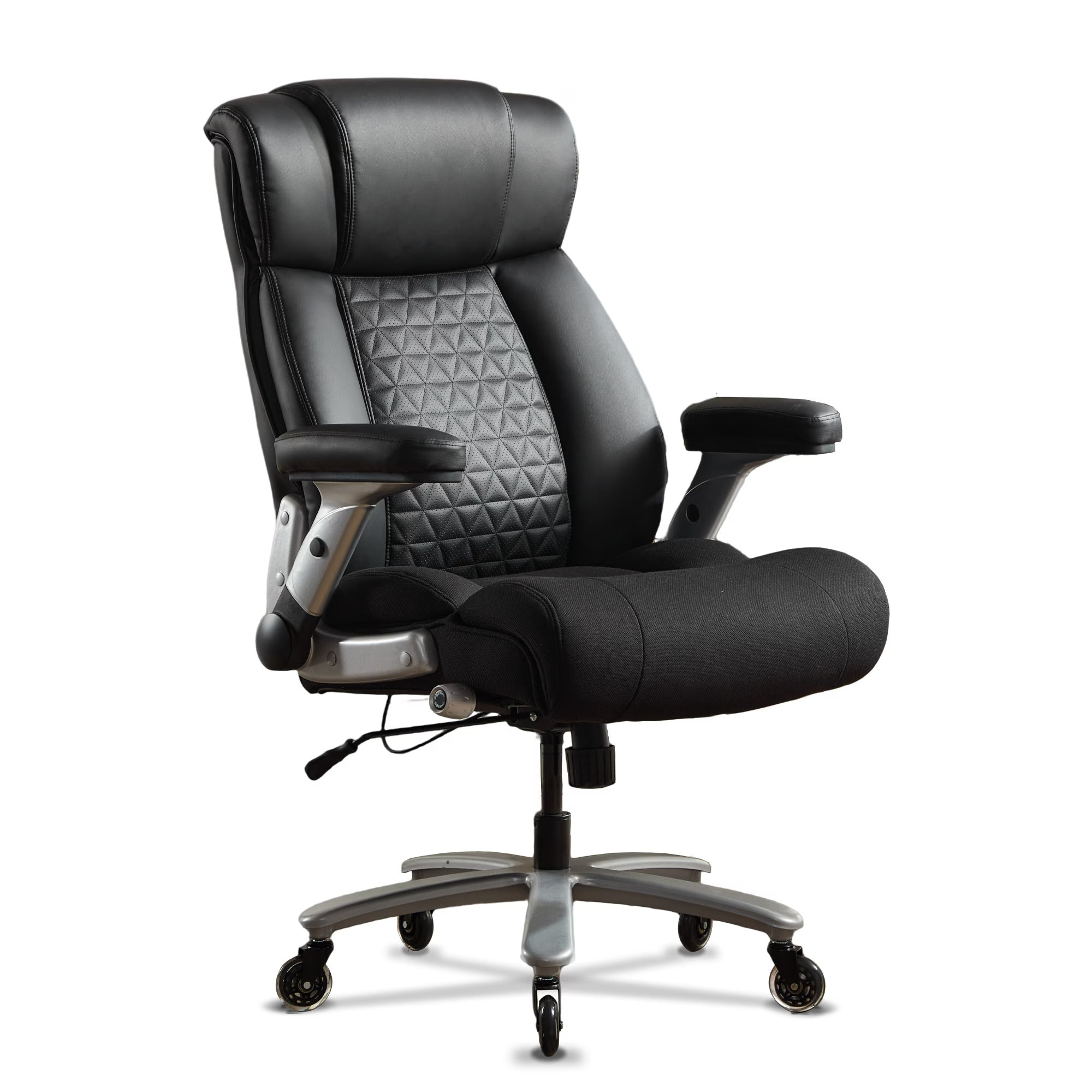 Heavy Duty Office Chair 500lbs - Big and Tall Ergonomic Executive Chair with Lumbar Support, Flip-Up Arms & Adjustable Height