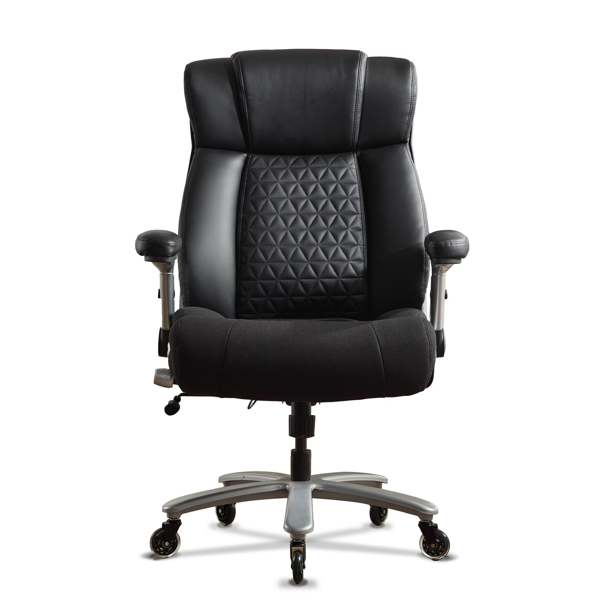 Heavy Duty Office Chair 500lbs - Big and Tall Ergonomic Executive Chair with Lumbar Support, Flip-Up Arms & Adjustable Height