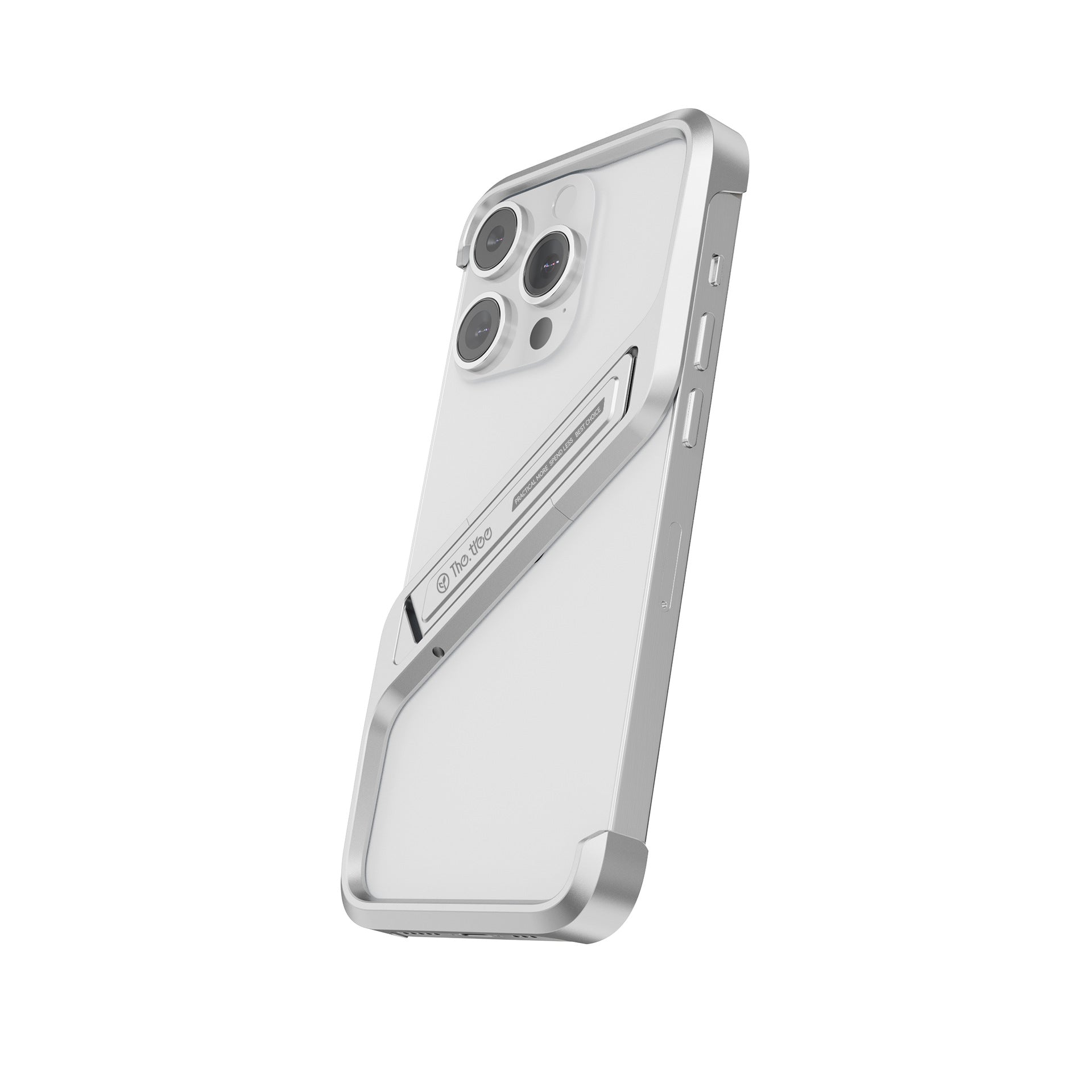 Geometric pivot shell S-shaped aluminum alloy holder phone case