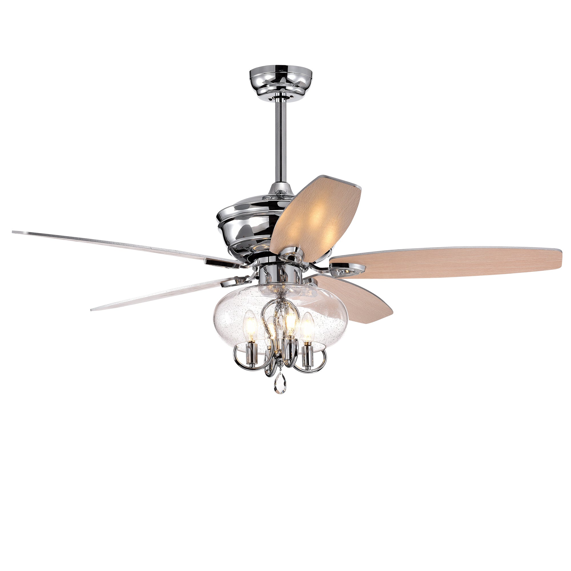 52" Crystal  Chandelier Fan with Remote