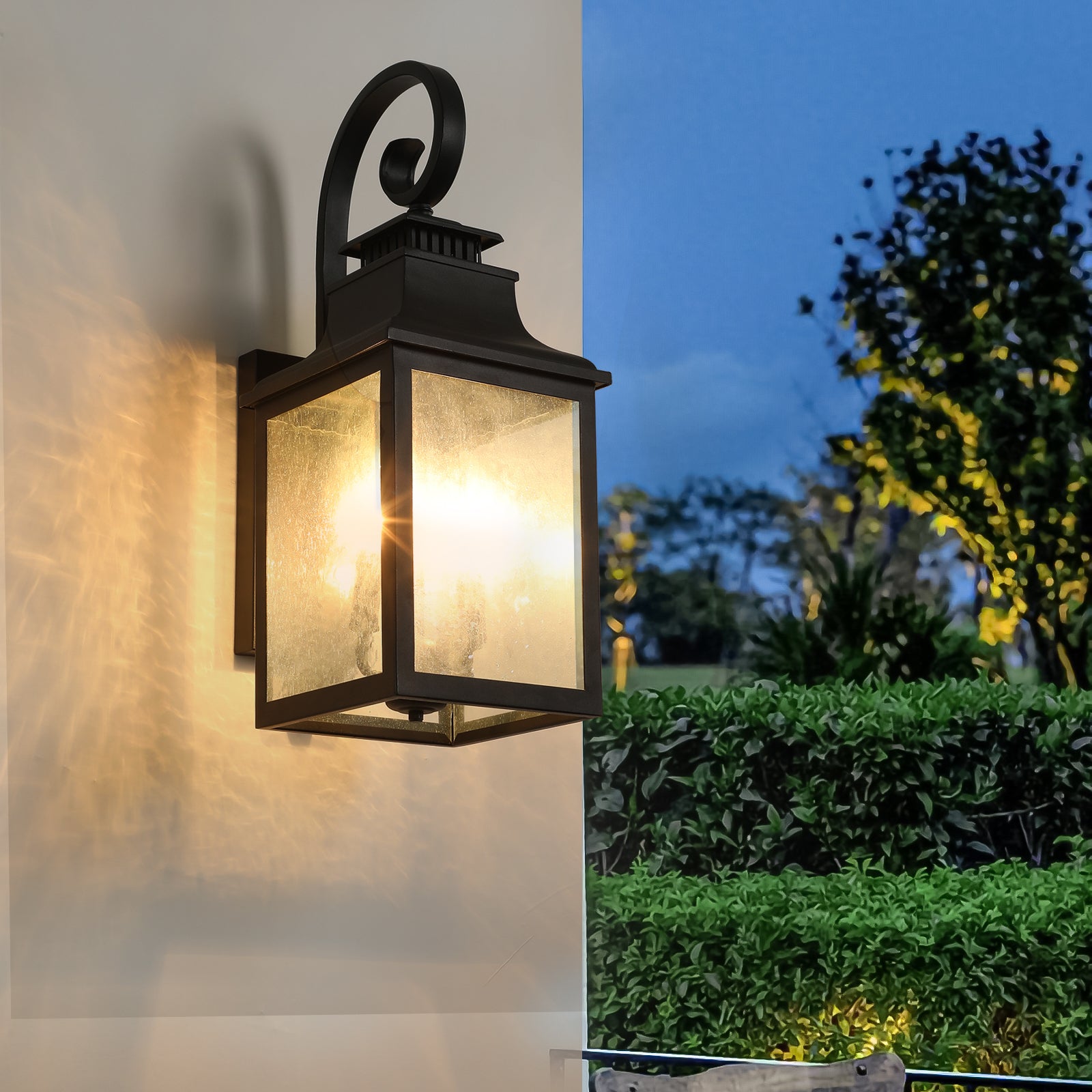 Aluminium Outdoor Wall Lamps With Glass Supports