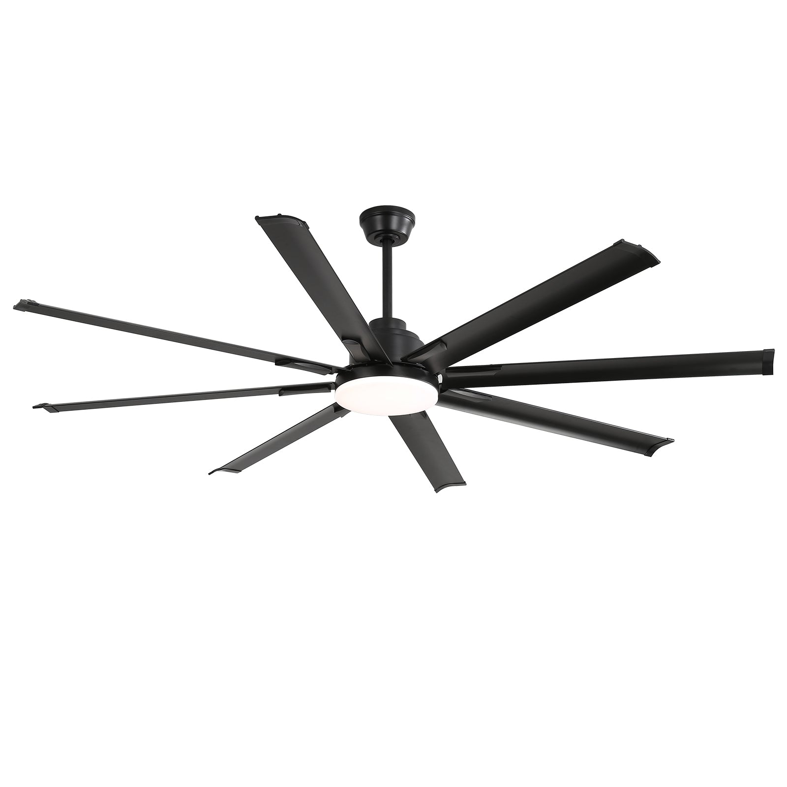 72 Inch Large Ceiling Fan with Remote Control - DC Motor Smart Fan for Living Room, 6 Speed Black Modern Design