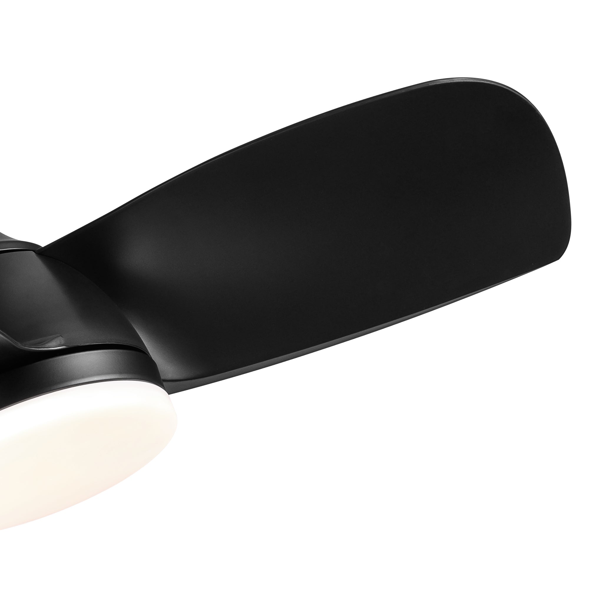 28" Black Ceiling Fan Integrated LED Light & Remote - DC Motor