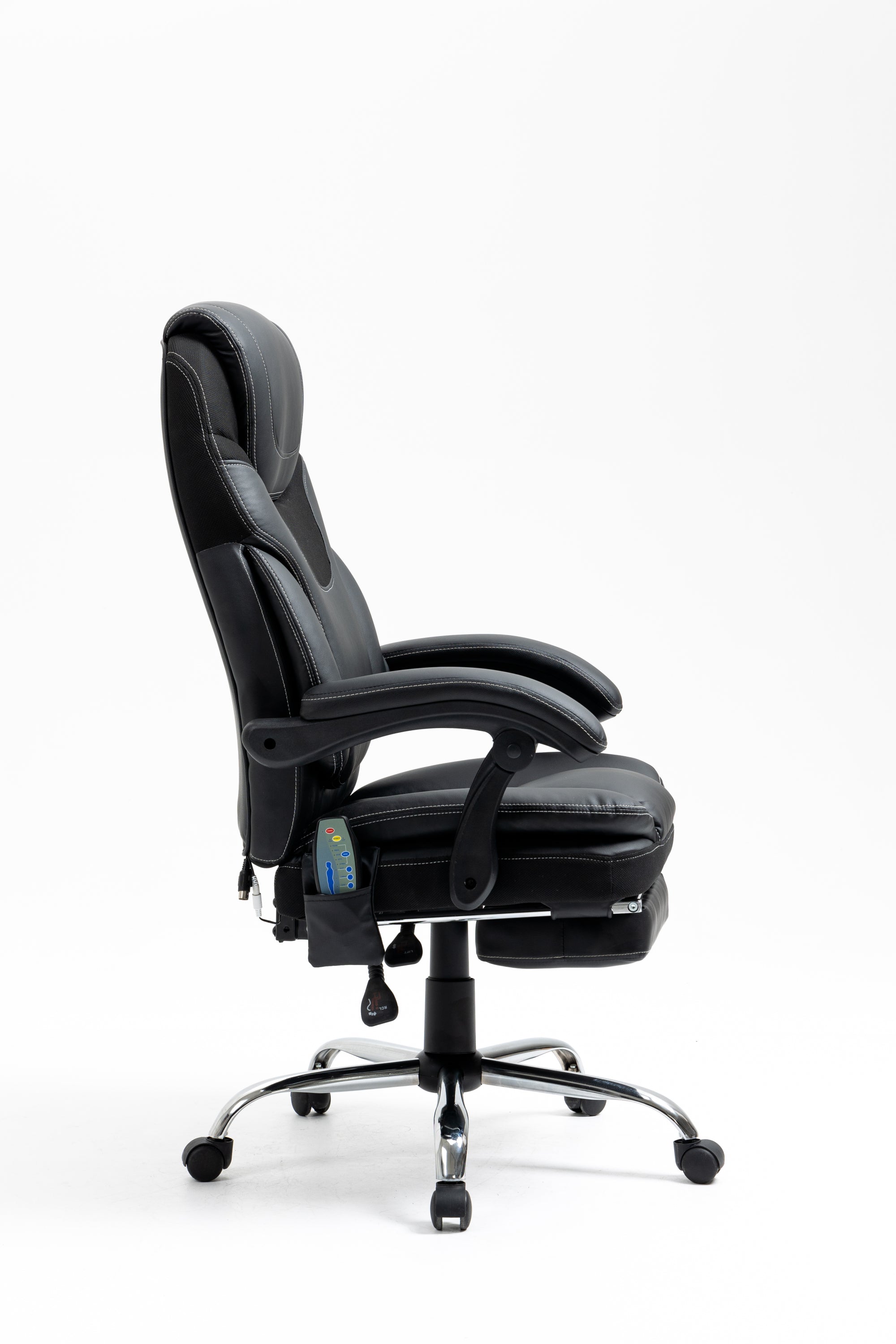 Ergonomic Massage Reclining Office Chair with Footrest, 300 lbs