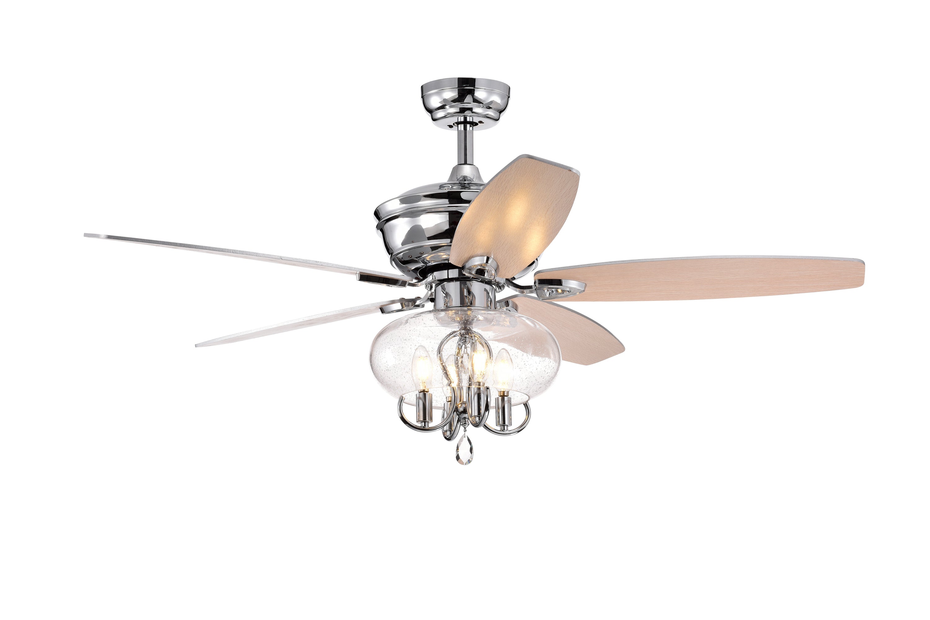 52" Crystal  Chandelier Fan with Remote