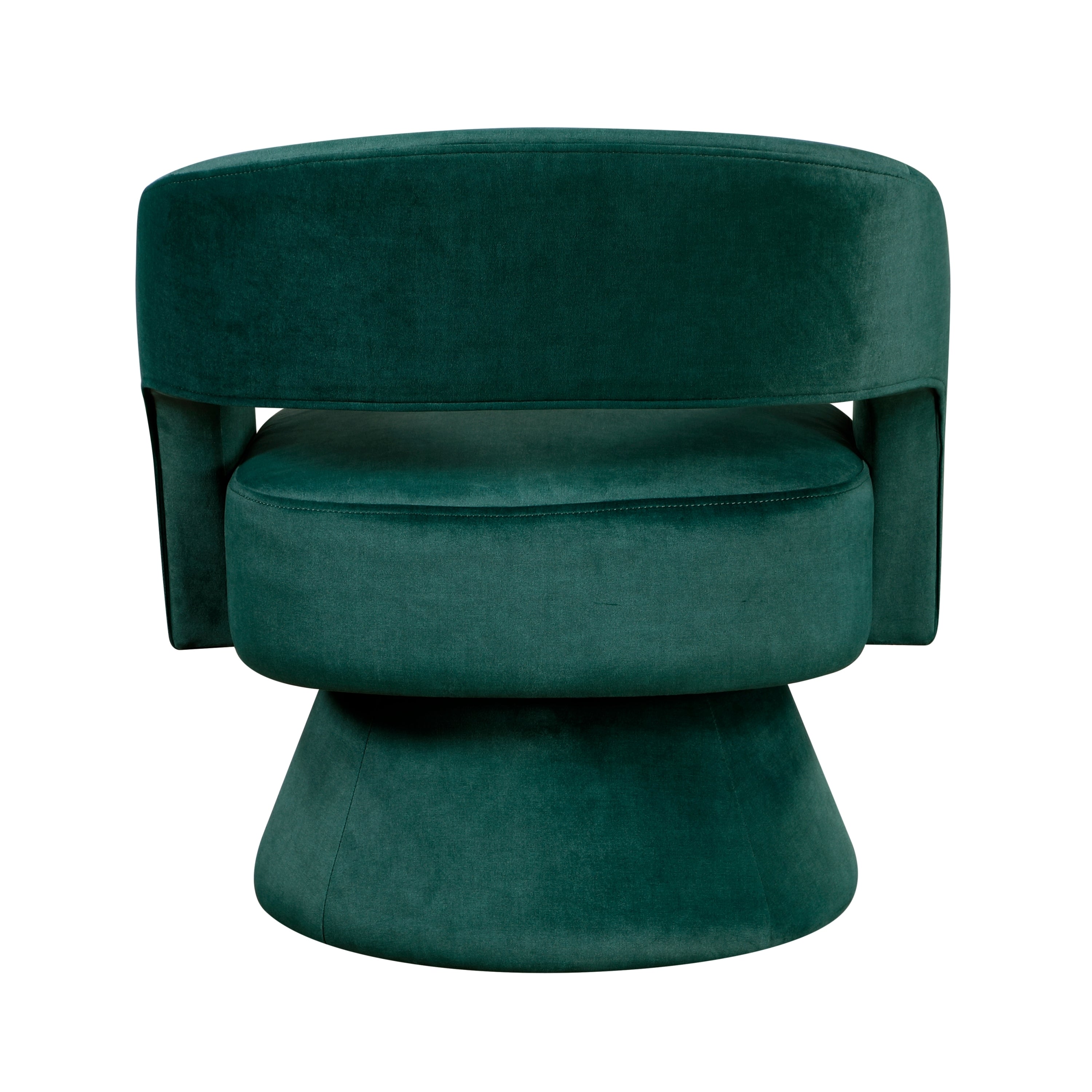 Green Velvet Upholstery Solid Wood Stylish Modern Luxury Swivel Accent Chair