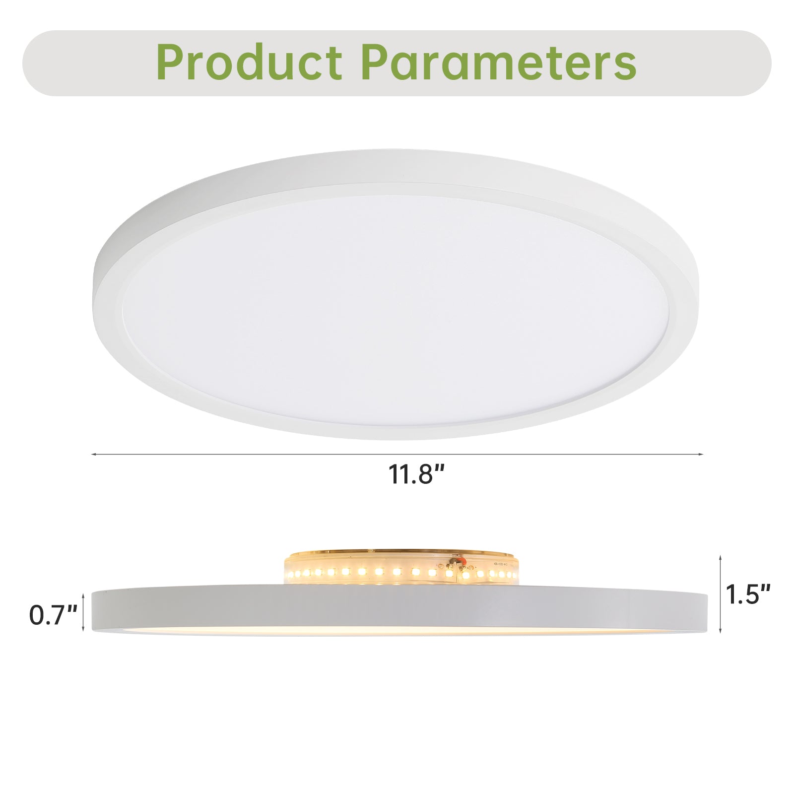 11.8 Inch 20W LED Flush Mount Ceiling Light