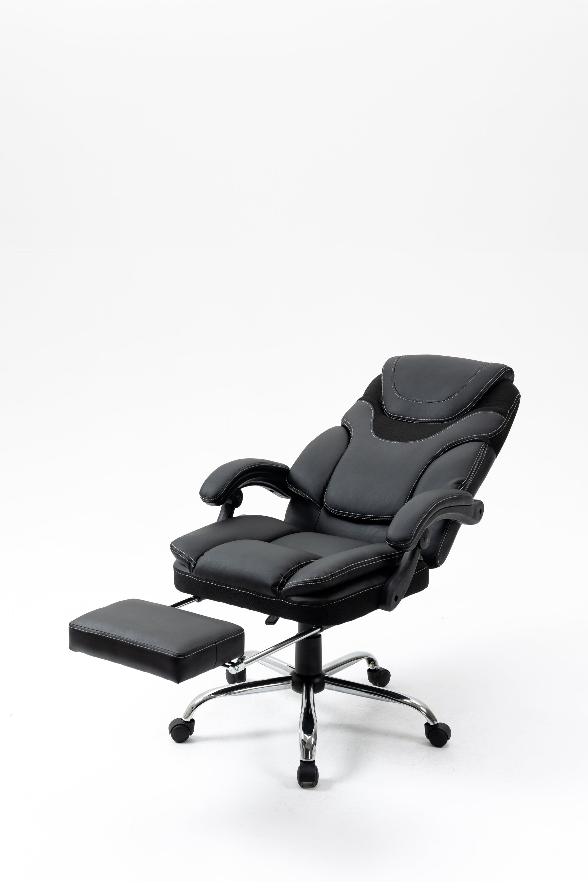 Ergonomic Massage Reclining Office Chair with Footrest, 300 lbs