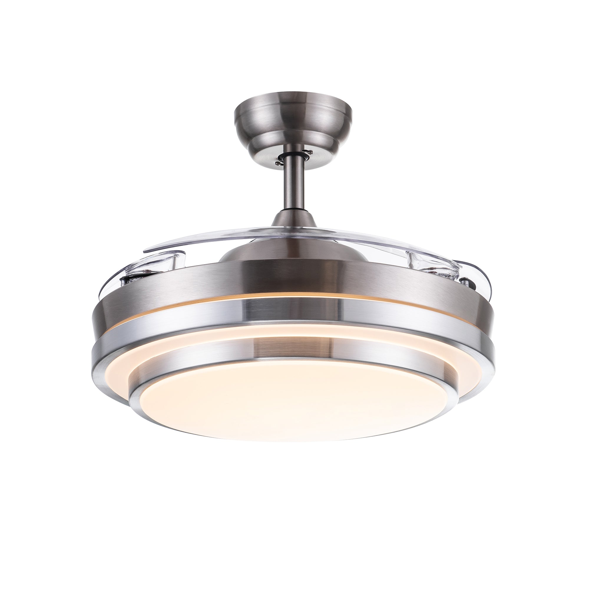 Ventilador de techo retráctil de 42 pulgadas con control remoto y luz LED