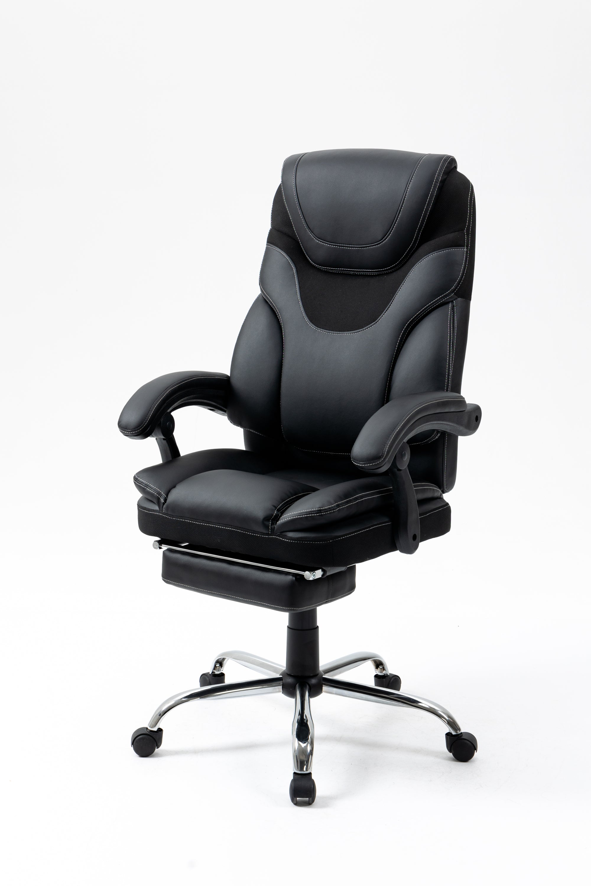 Ergonomic Massage Reclining Office Chair with Footrest, 300 lbs