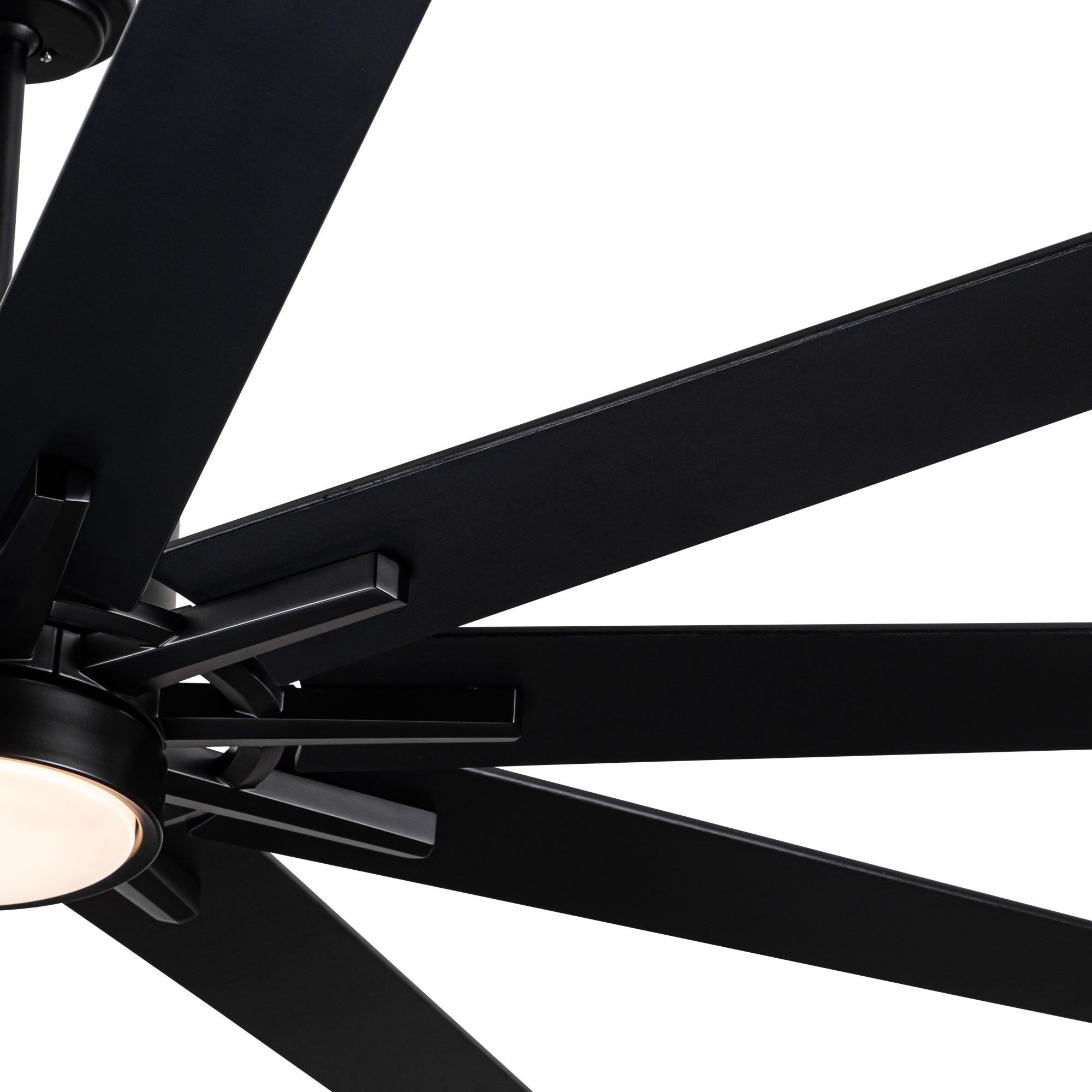 72 Inches Ceiling Fan LED Large Black Double Finish Remote Control