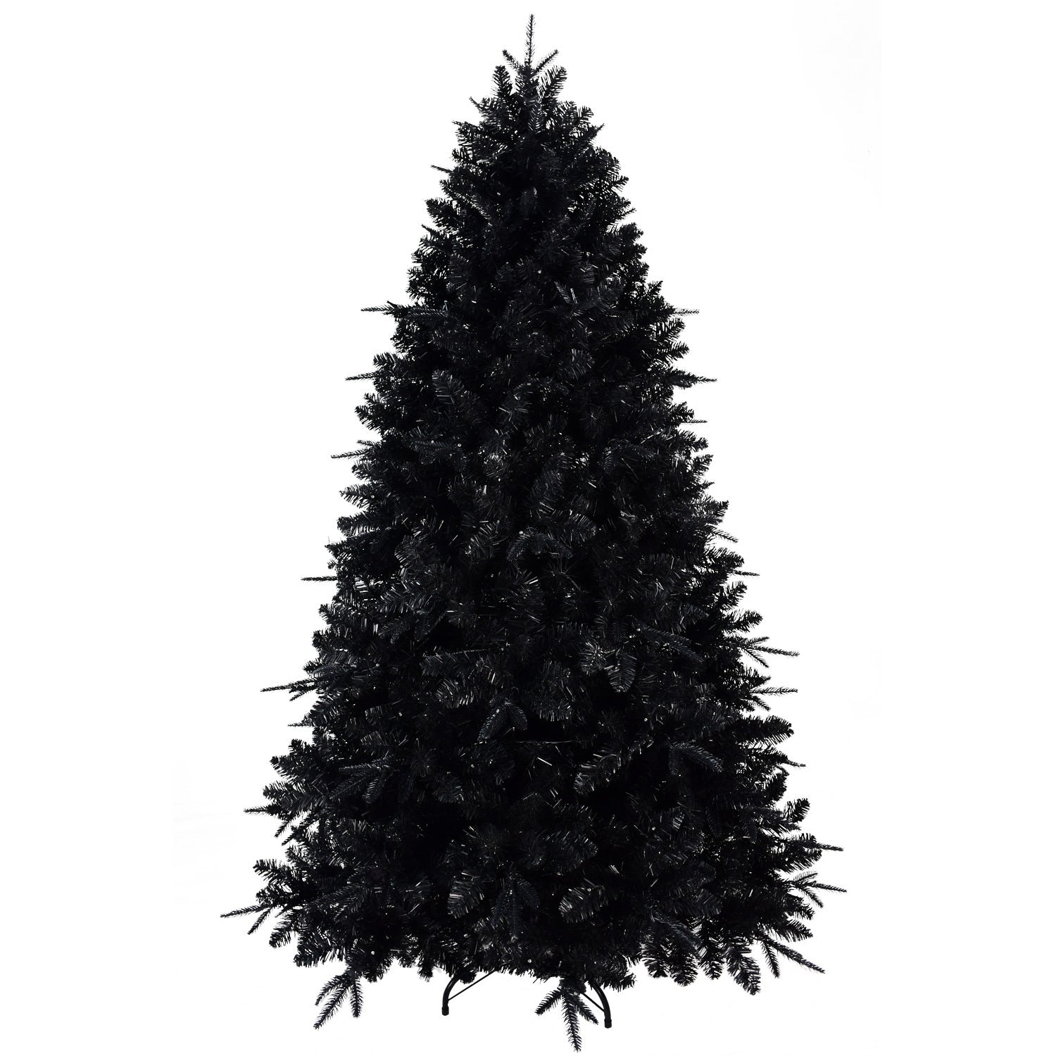 8ft Pre-Lit Black Christmas Tree