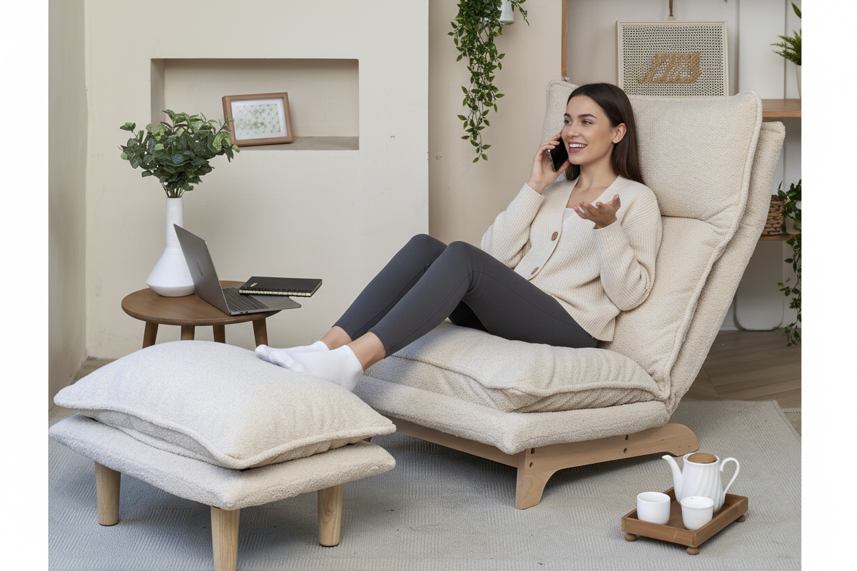 Young professional on work call